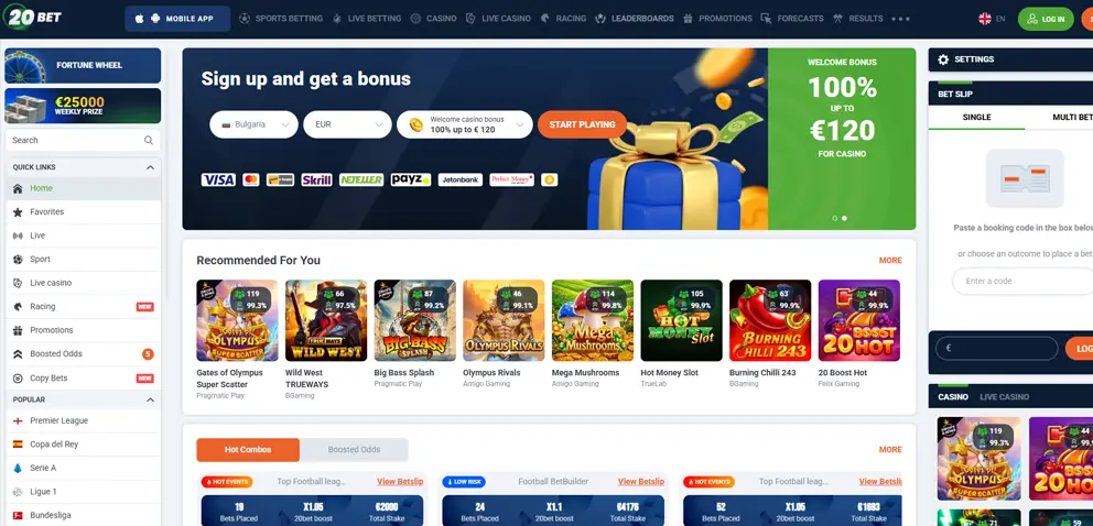 20Bet sports betting Kenya